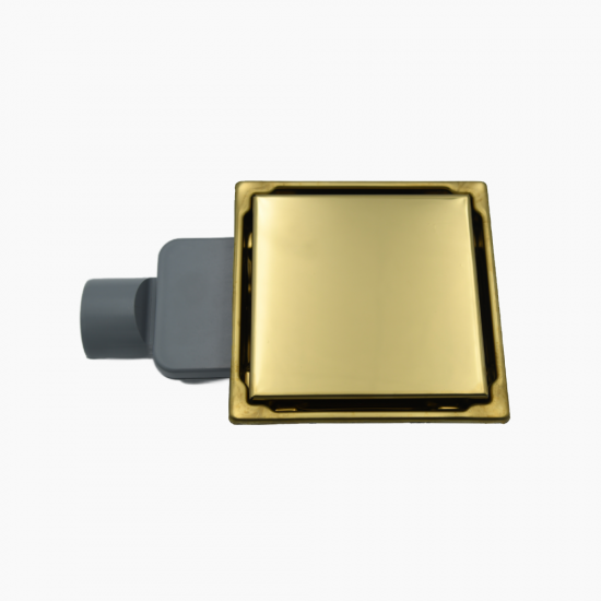 Κανάλι Ντουζιέρας Duscheline Τετράγωνο Santo-S 15x15 mm με έξοδο Φ 50mm DU-699050 Χρυσό